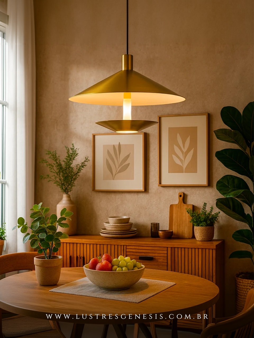 Pendente de Teto Basket Metal e Vidro com 2 Metros de Cabo